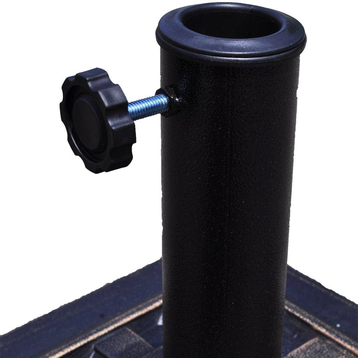 Helloshop26 - Base/pied de parasolsupport pour parasol ou parapluie convient pour diamètre de 38 mm ou 48 mm support pour parasol bronze carré - Image 3