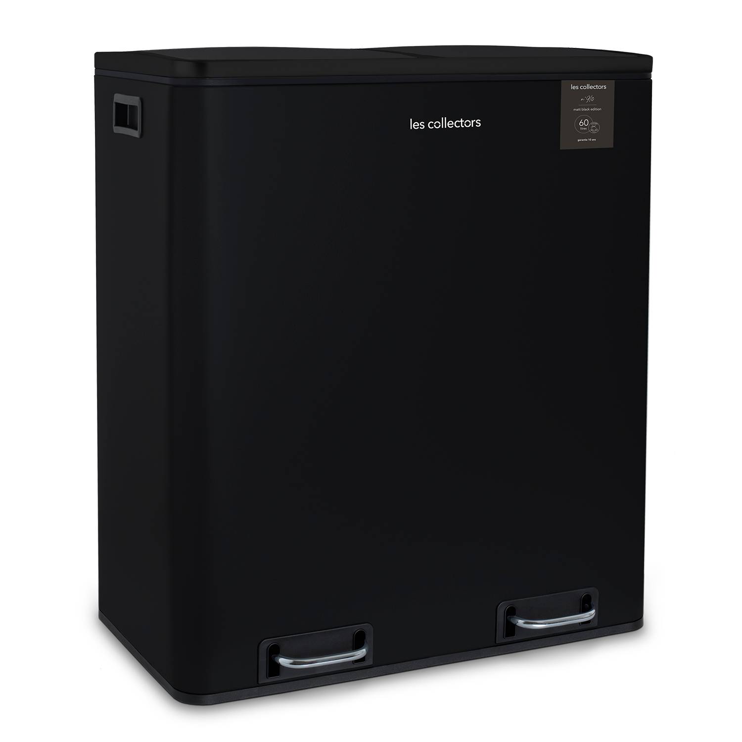 Poubelle de tri à pédale 2 x 30L, black edition - N°910 Les Collectors - Image 1