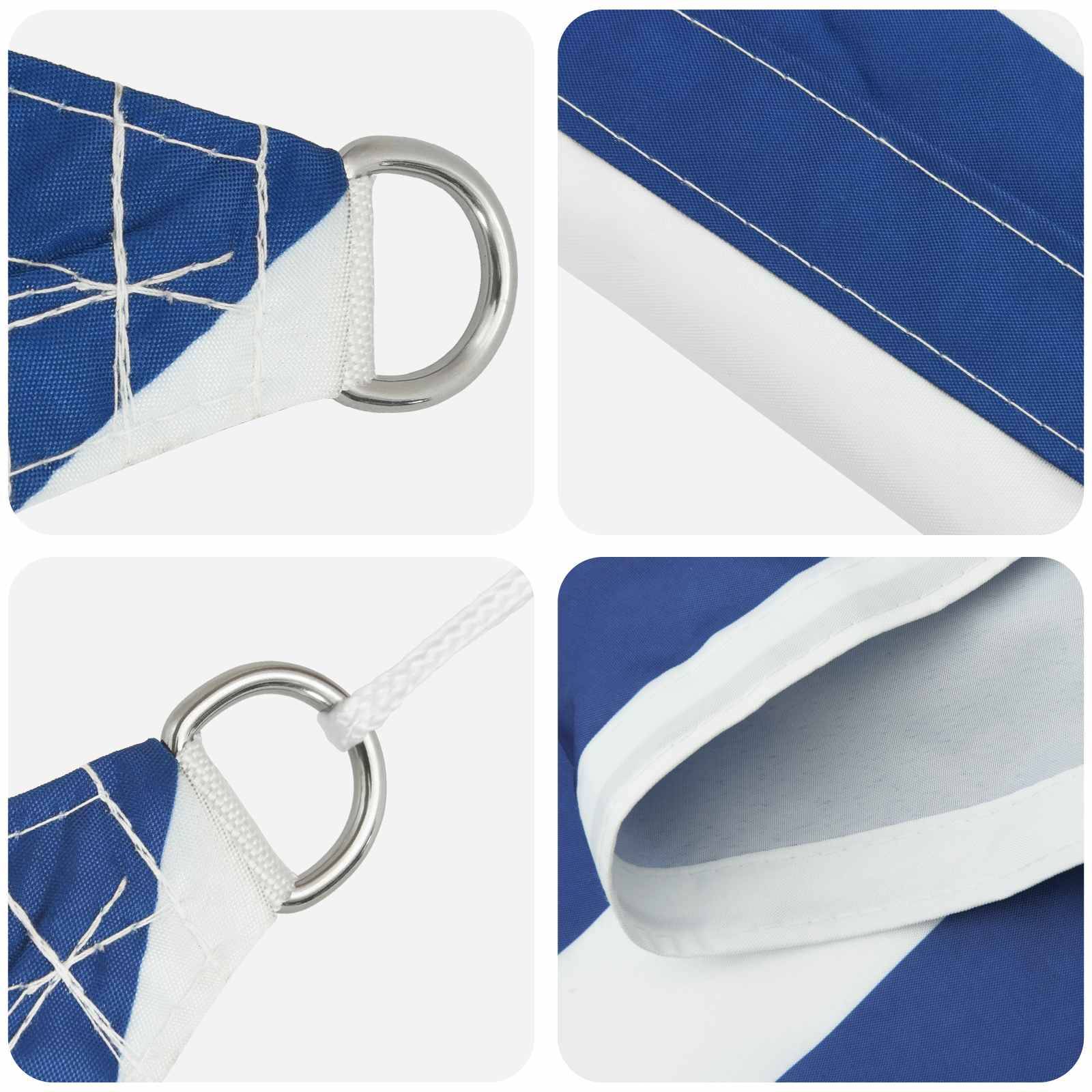PANGIVO - Voile d'ombrage polyester oxford bleu et blanc 600 x 300 cm - PANGIVO - Image 3