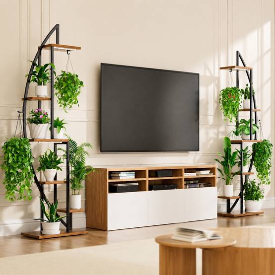 Étagère à Plantes 6 Niveaux avec Lumières de Culture Grand Ecran pour Salon Intérieur - Image 3