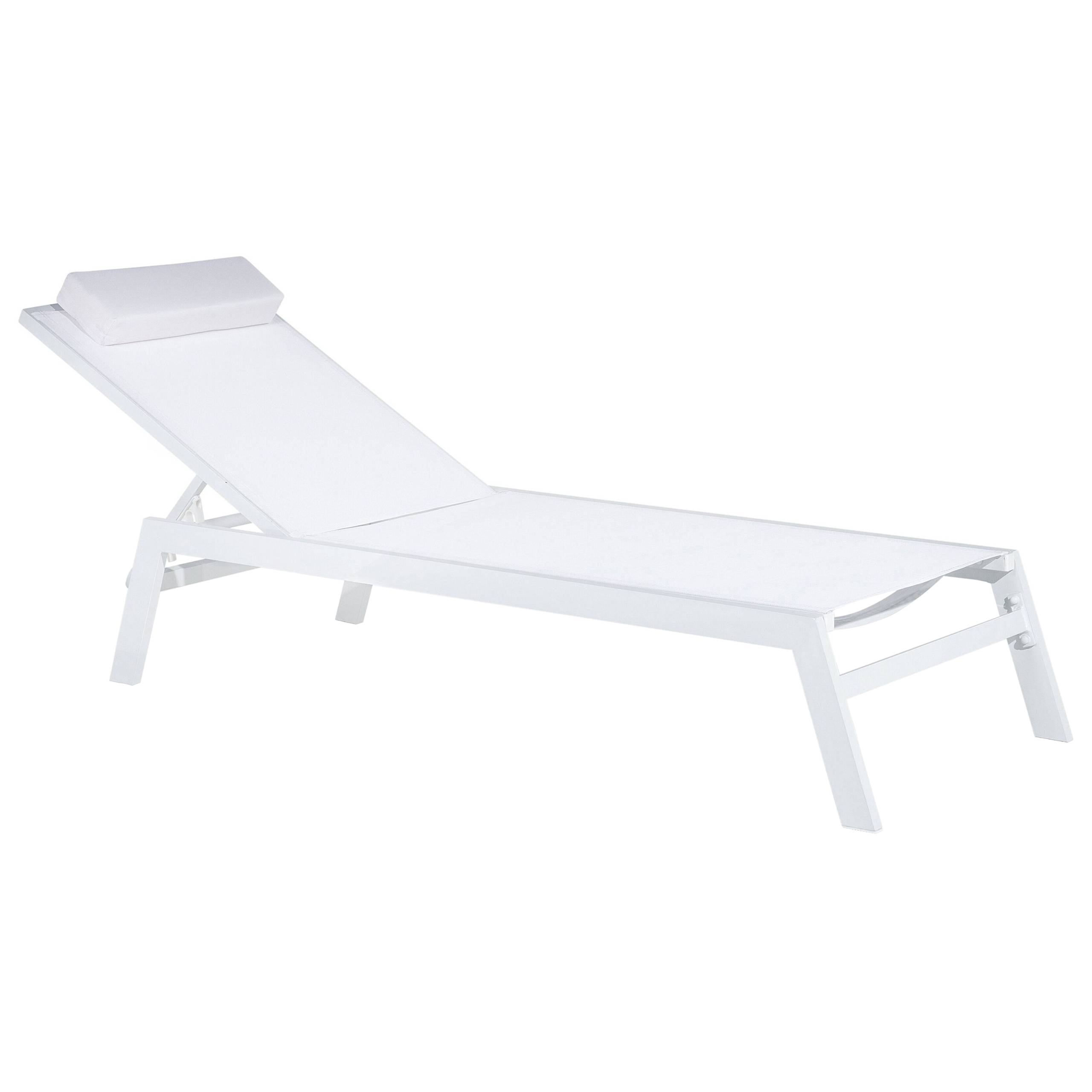 Beliani - Chaise longue Aluminium Blanc CATANIA - Beliani - Image 2