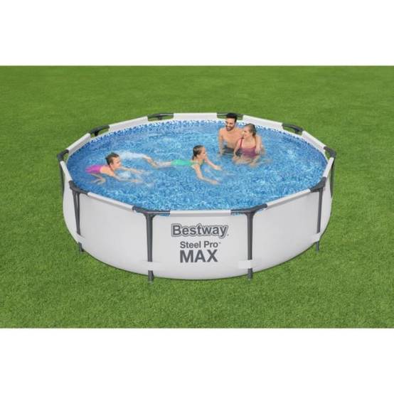 Bestway - Kit Piscine hors sol tubulaire BESTWAY Steel Pro Max™ - 305 x 76 cm - Ronde (Avec épurateur a cartouche et pompe de filtratio - Image 2