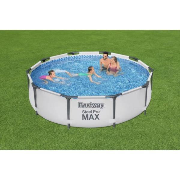 Bestway - Kit Piscine hors sol tubulaire BESTWAY Steel Pro Max™ - 305 x 76 cm - Ronde (Avec épurateur a cartouche et pompe de filtratio - Image 2
