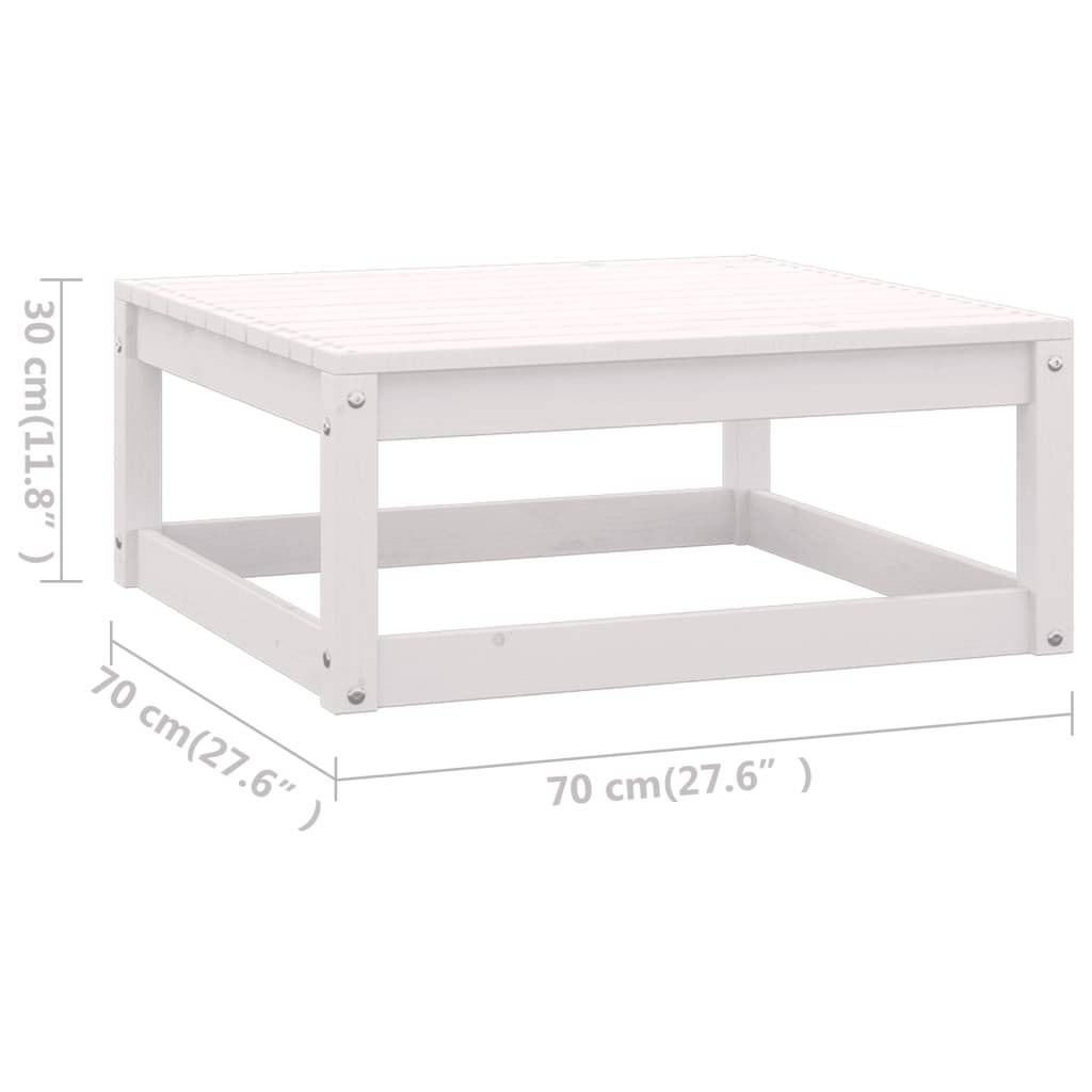 Helloshop26 - Salon de jardin meuble d'extérieur ensemble de mobilier 9 pièces avec coussins blanc bois de pin massif - Image 8