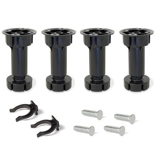 Emuca - Jeu de 4 pieds pour meubles avec base H 120mm (118-135mm) - EMUCA - 3999017 - Image 1