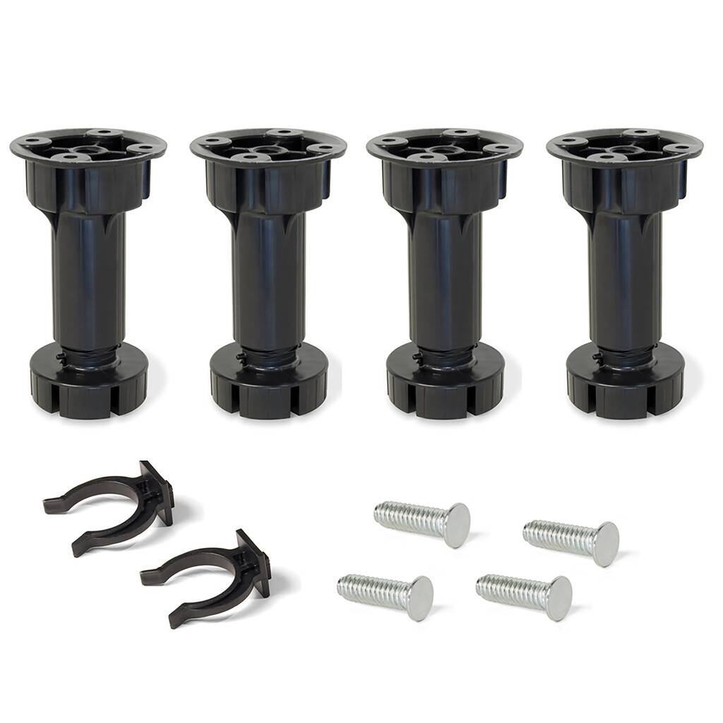 Emuca - Jeu de 4 pieds pour meubles avec base H 120mm (118-135mm) - EMUCA - 3999017 - Image 1