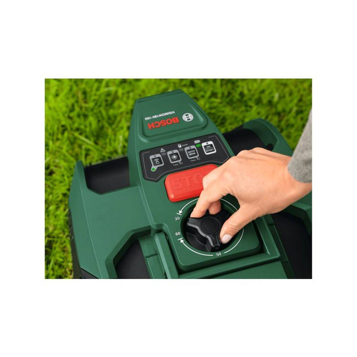 Bosch - Robot tondeuse autonome - Bosch - VISIMOW18V-100 - 06008E1002 - batterie 4Ah + chargeur - 18V - 16cm de coupe - Image 7
