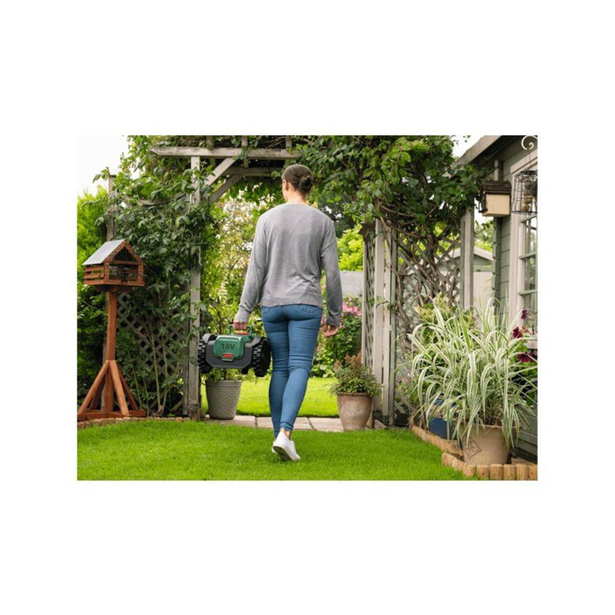 Bosch - Robot tondeuse autonome - Bosch - VISIMOW18V-100 - 06008E1002 - batterie 4Ah + chargeur - 18V - 16cm de coupe - Image 8