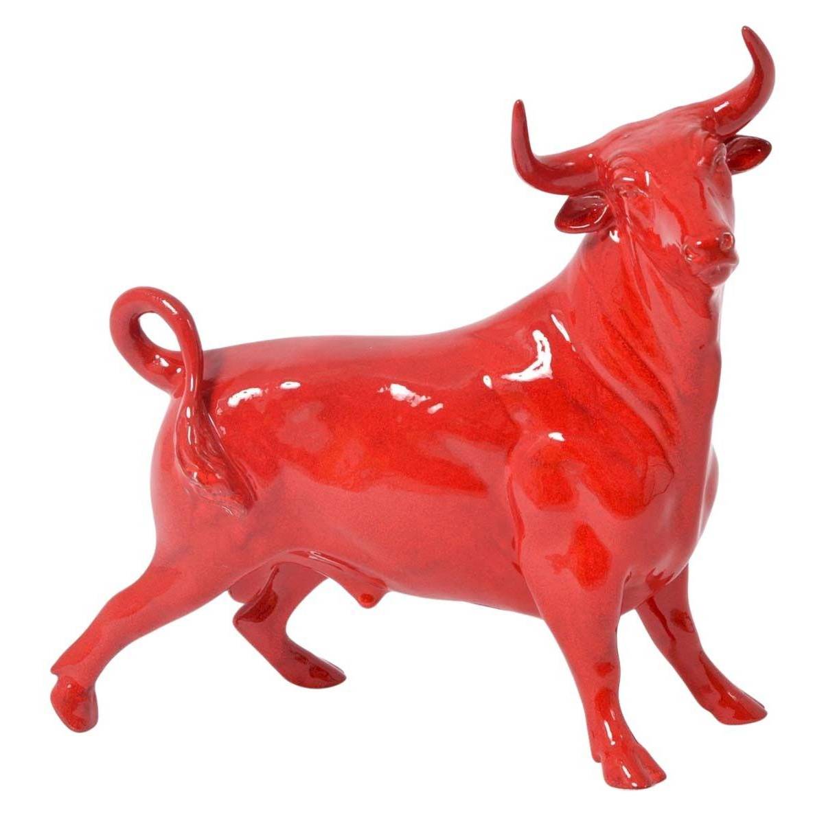 Drimmer - Statuette taureau rouge en céramique Feria Drimmer - Image 1