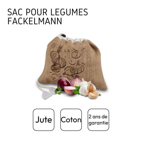 Lot de 2 sacs à légumes réutilisables avec 2 ustensiles de cuisine Fackelmann Nature - Image 6