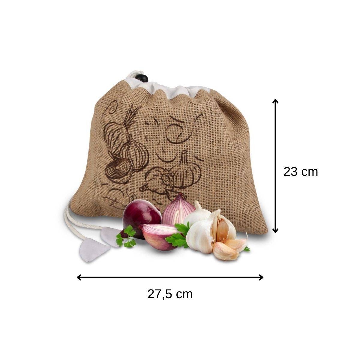 Lot de 2 sacs à légumes réutilisables avec 2 ustensiles de cuisine Fackelmann Nature - Image 3