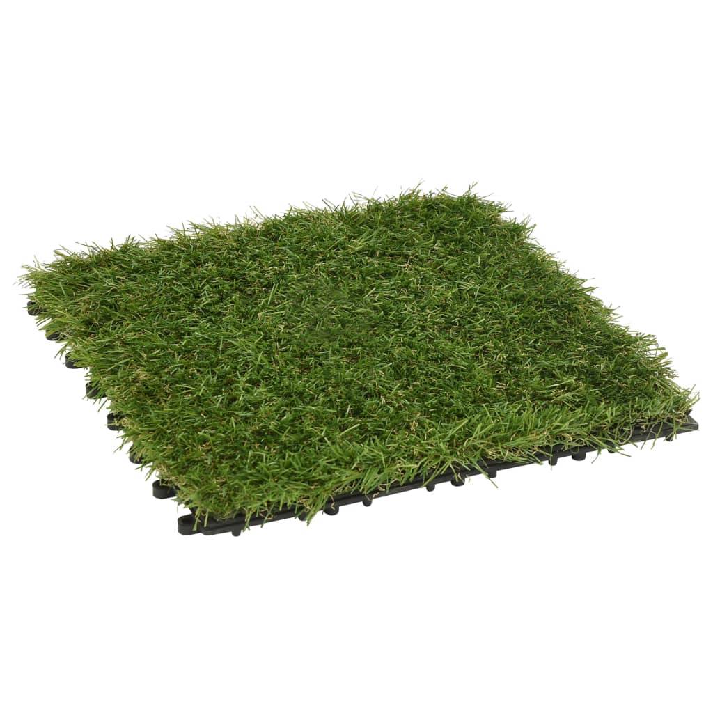 Vidaxl - Carreaux de gazon artificiel 11 pcs Vert 30x30 cm - Image 2