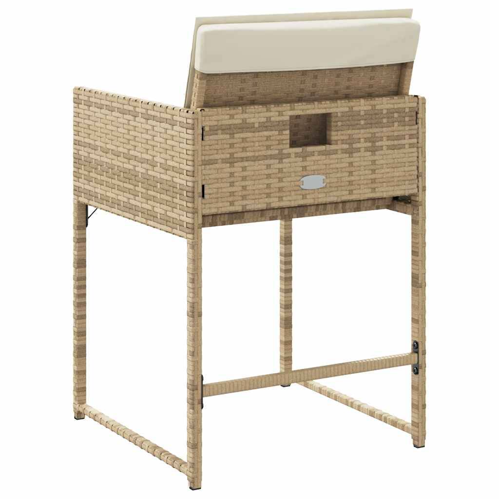Prolenta Premium - Chaises de jardin rotin beige 50,5 x 54 x 79 cm - Prolenta premium p3104.1 - Image 7