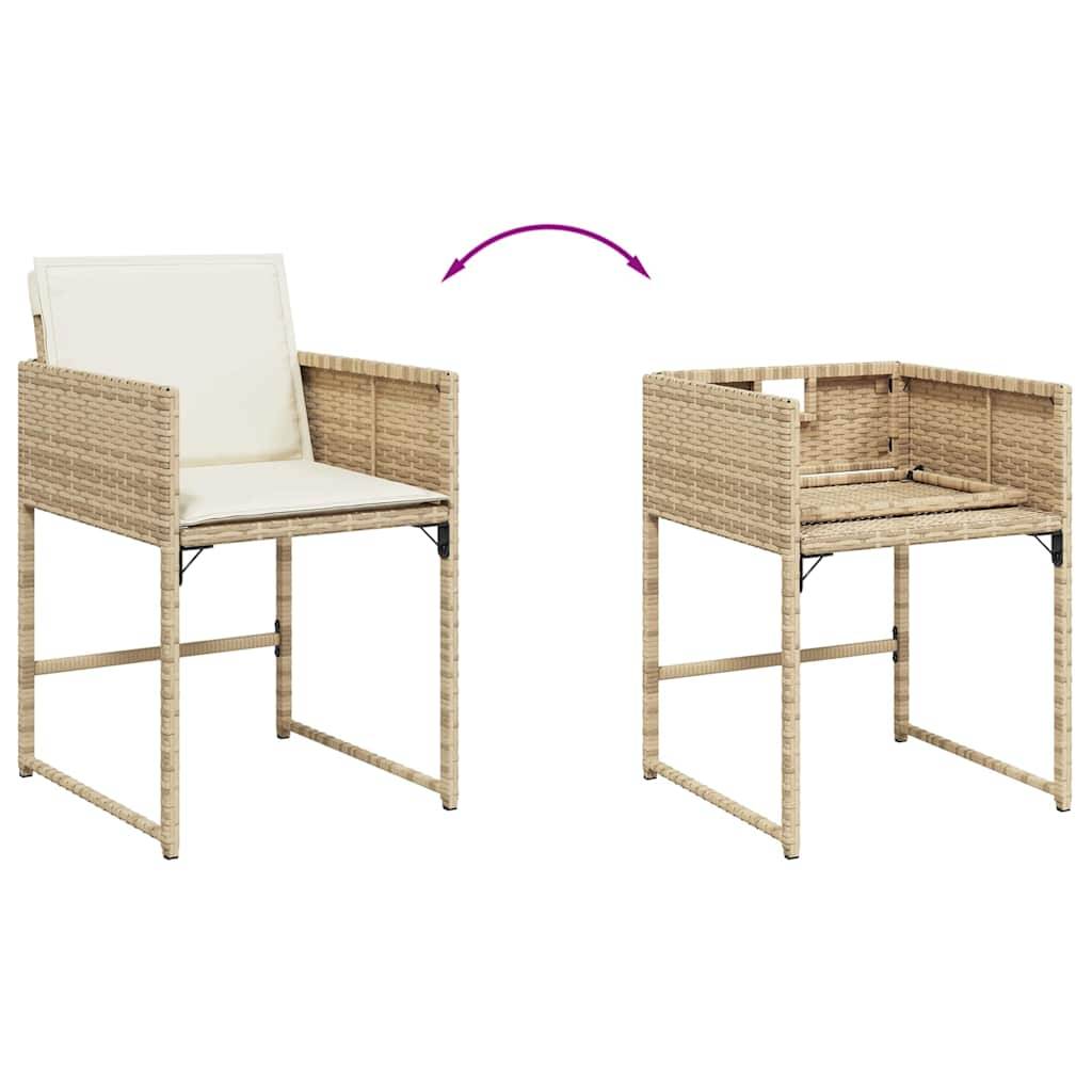Prolenta Premium - Chaises de jardin rotin beige  50,5 x 54 x 79 cm  - Prolenta premium p3104.1 - Image 8