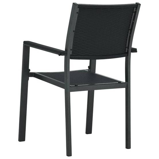 Ensemble Bistro 2P Plastique Aspect Rotin et Acier Noir – ComfortXL Outdoor Living - Image 7