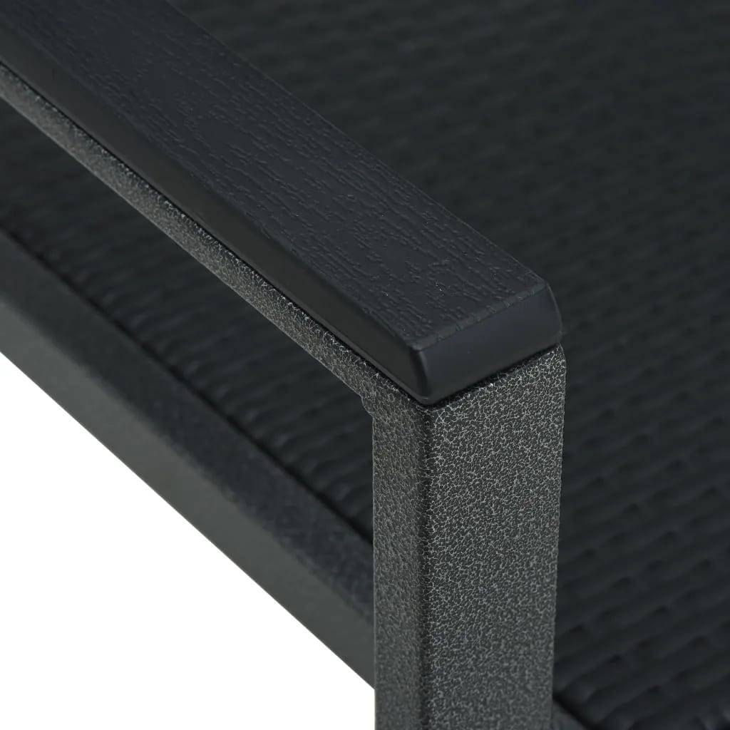Ensemble Bistro 2P Plastique Aspect Rotin et Acier Noir – ComfortXL Outdoor Living - Image 9