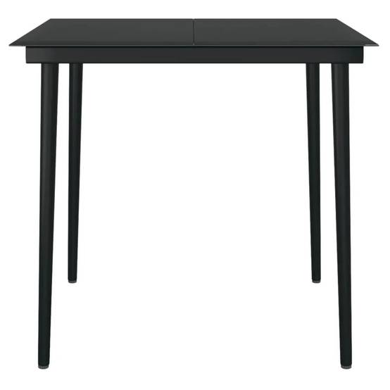 Ensemble Bistro 2P Plastique Aspect Rotin et Acier Noir – ComfortXL Outdoor Living - Image 3