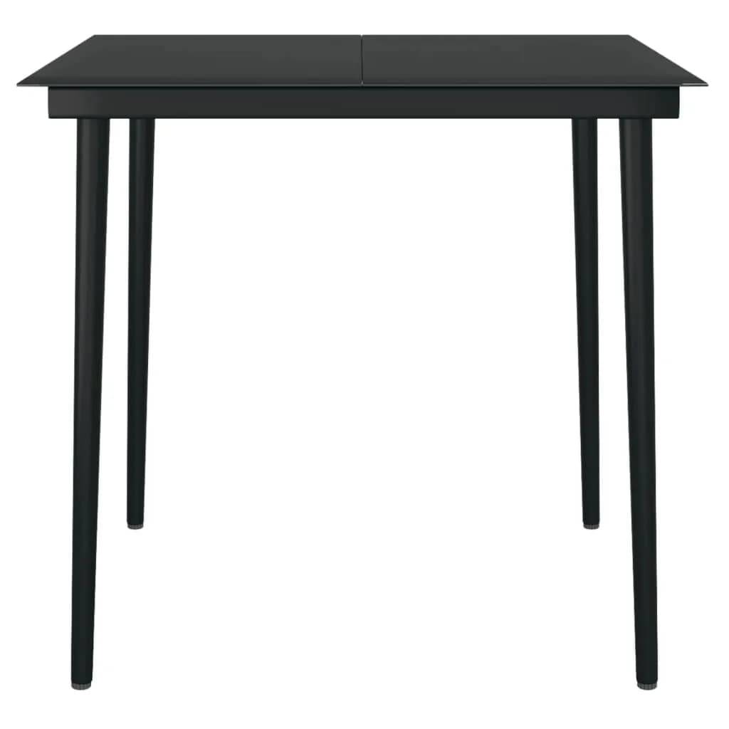 Ensemble Bistro 2P Plastique Aspect Rotin et Acier Noir – ComfortXL Outdoor Living - Image 3