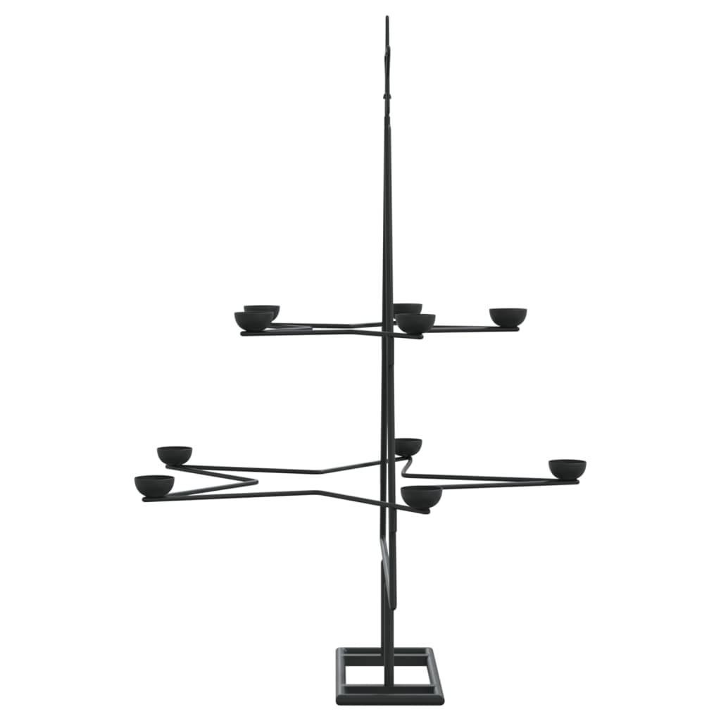 ComfortXL - Petit sapin de Noël en métal avec bougeoirs pour table Noir 75 cm – ComfortXL Outdoor Living - Image 5