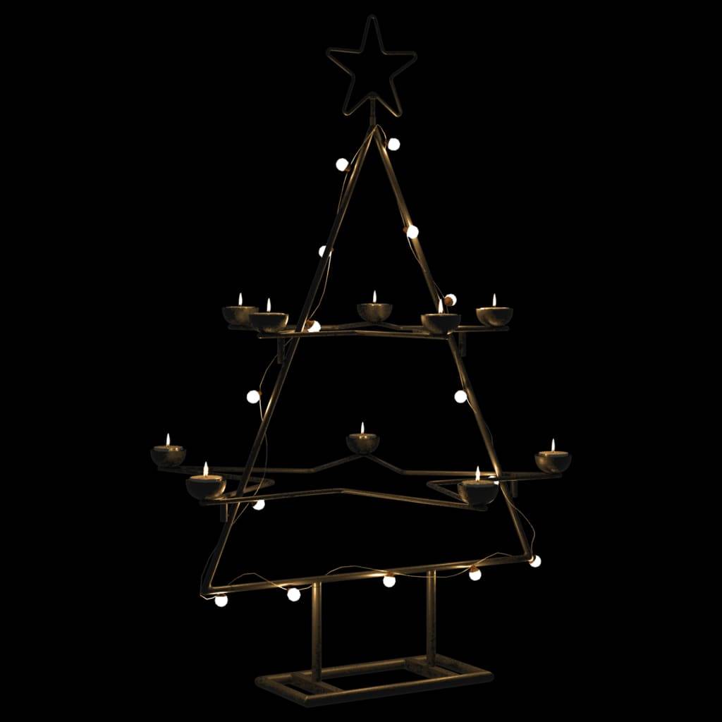 ComfortXL - Petit sapin de Noël en métal avec bougeoirs pour table Noir 75 cm – ComfortXL Outdoor Living - Image 1