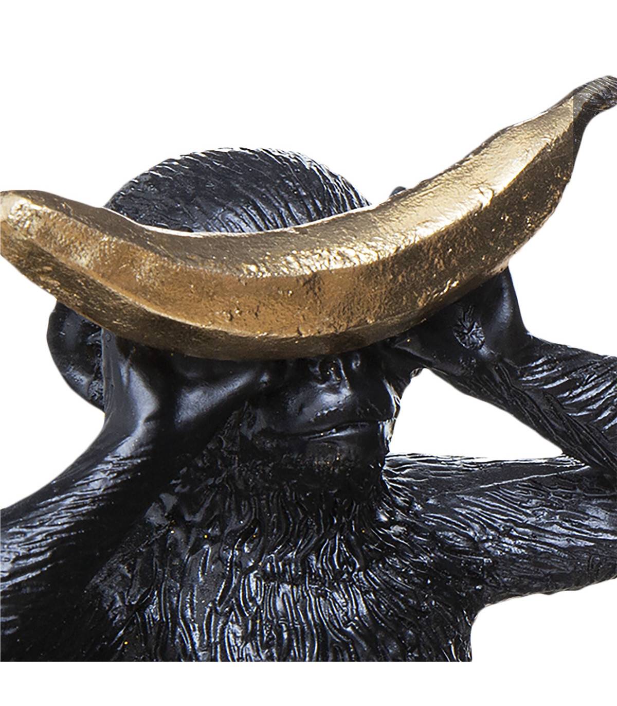 Objet déco Statuette 3 Singes en résine L 40 cm - Image 2