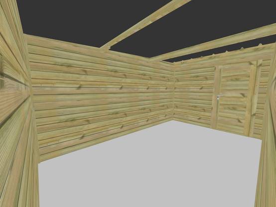 ABRI DE JARDIN bois autoclave 27mm - 4,64x4,34m / 20m2 - Bac acier - Abri Français - Image 5