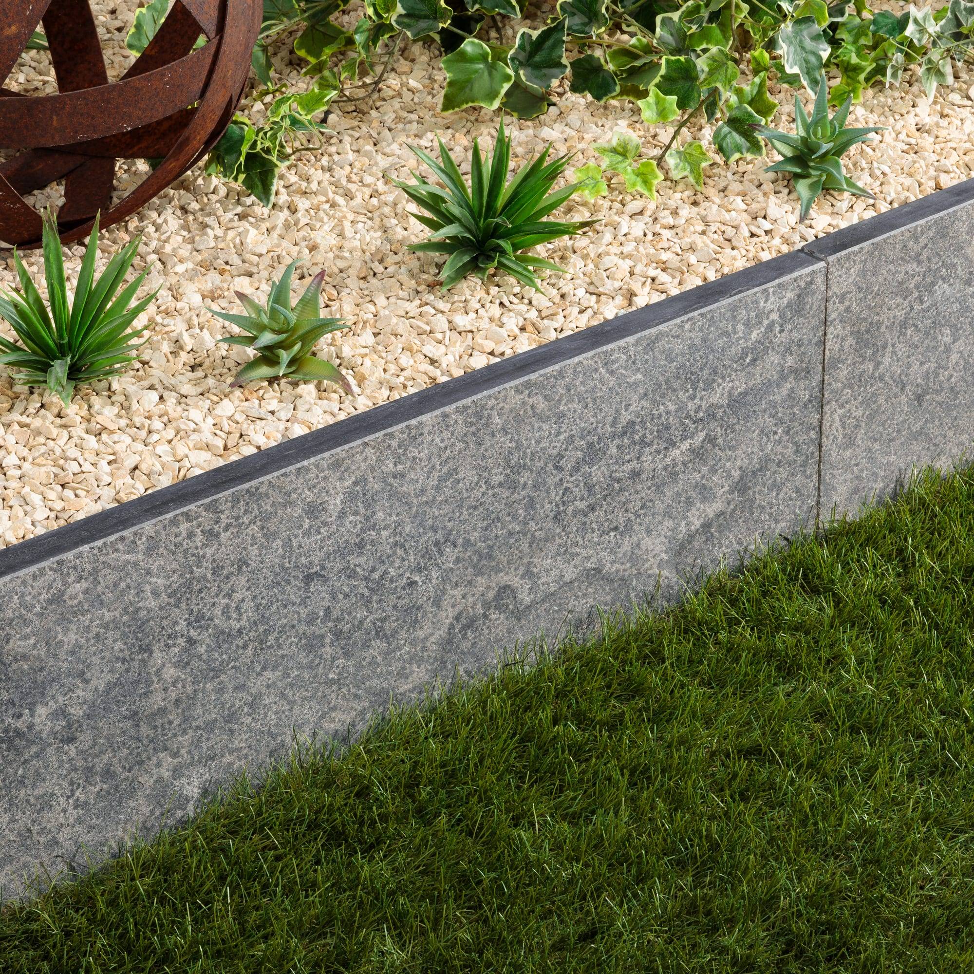 RO'MA Nature - Bordure de jardin Pierre d'Asie Grise 100x30x3 cm (à l'unité) - RO'MA NATURE - Image 1