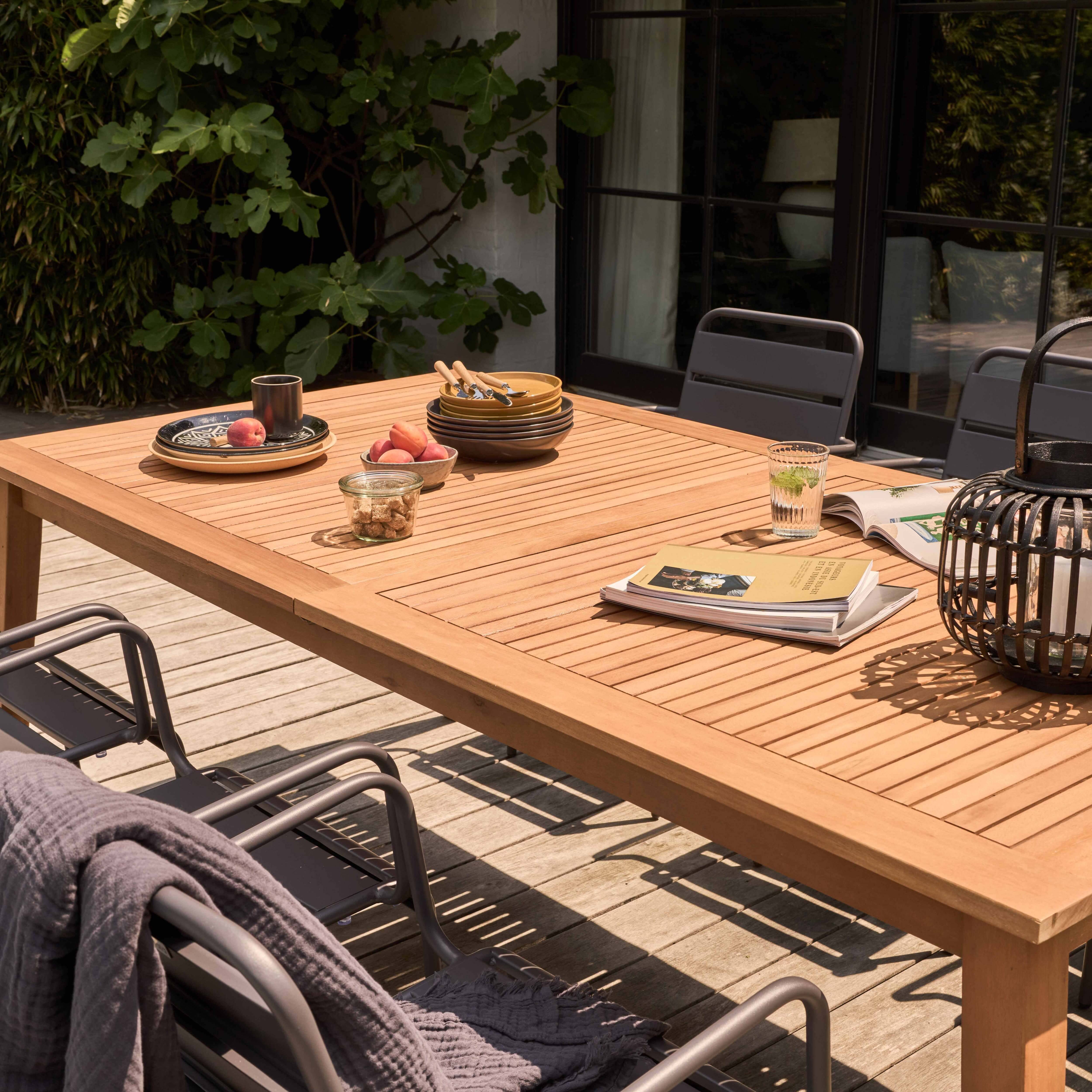 Oviala - Ensemble table de jardin extensible en bois exotique et 6 fauteuils
Chicago - Oviala - Image 3