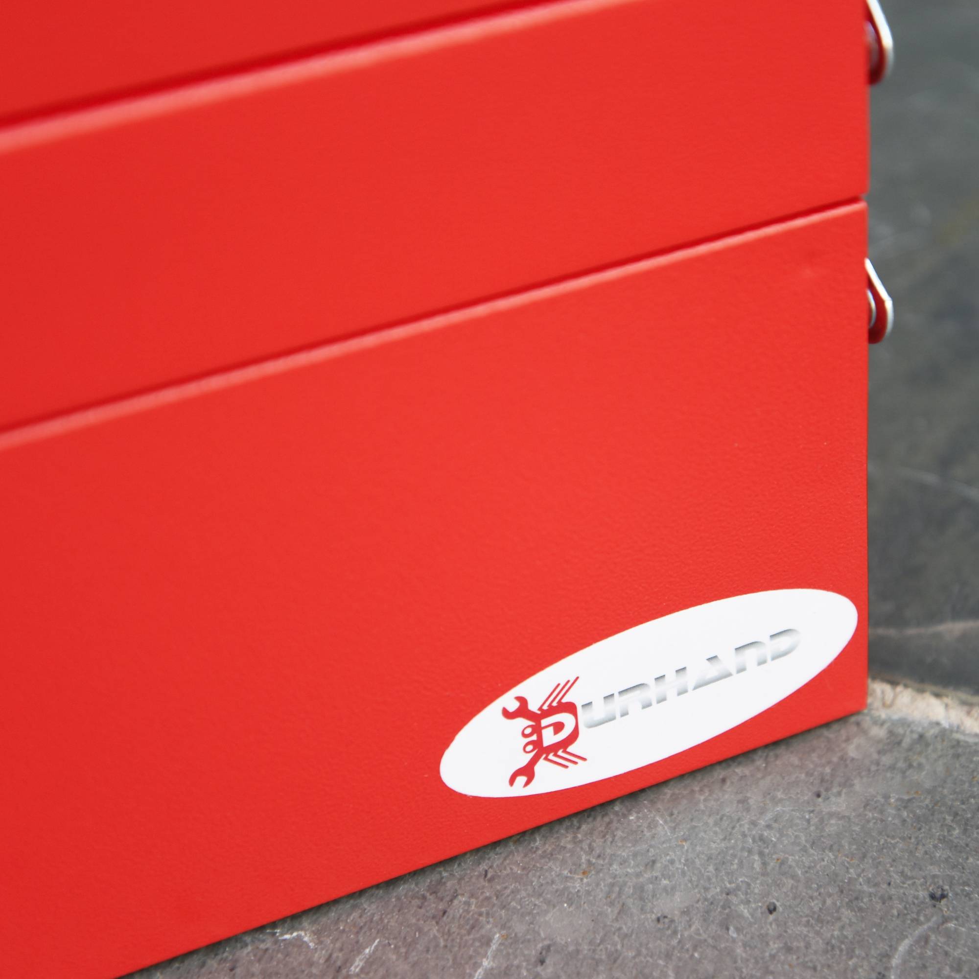 Sans Marque - Boîte à outils boîte à outils 5 compartiments à charnières en acier (SPCC) rouge 56 x 20 x 41 cm - Image 10