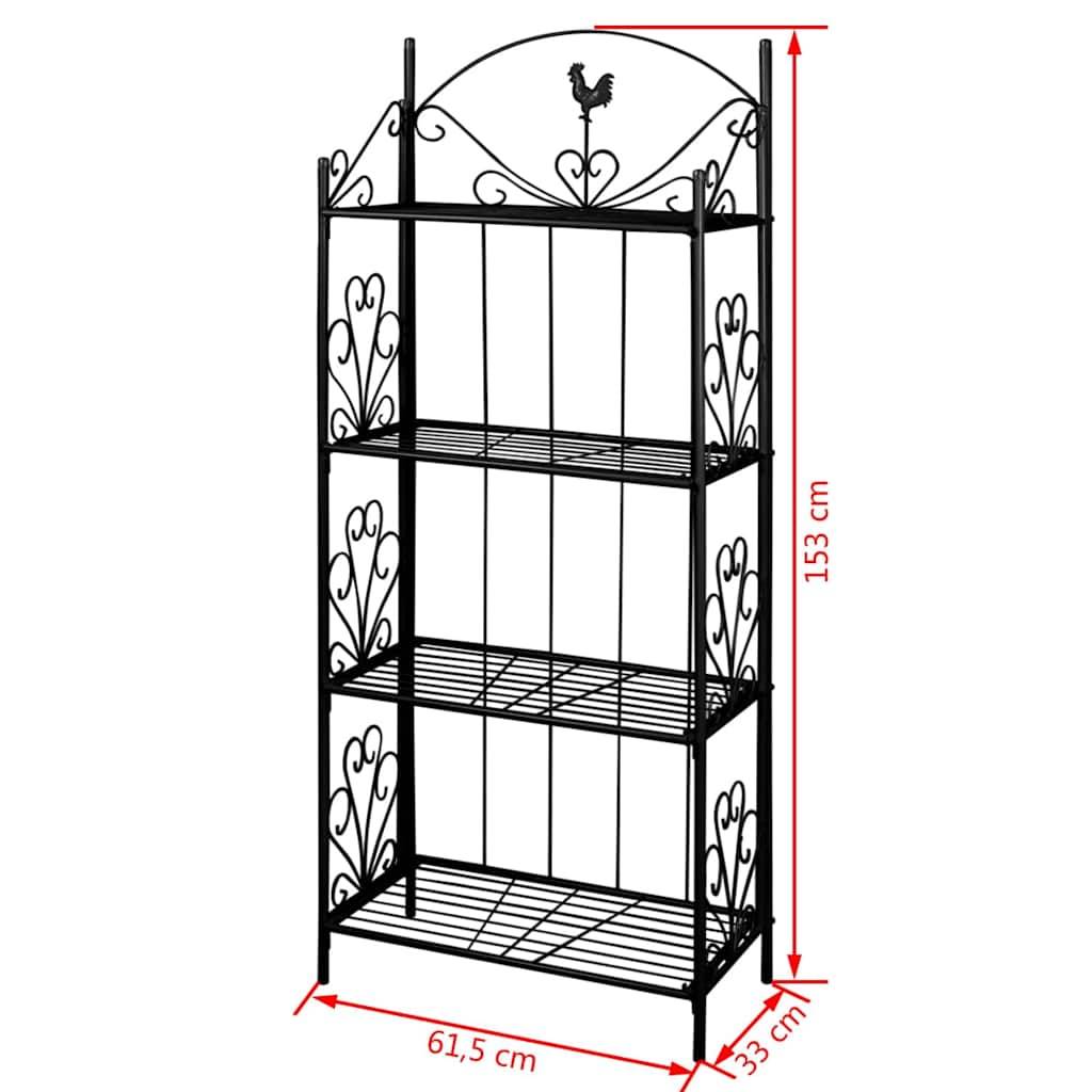 Vidaxl - Support pour plantes Carré Noir vidaXL 40780 - Image 5