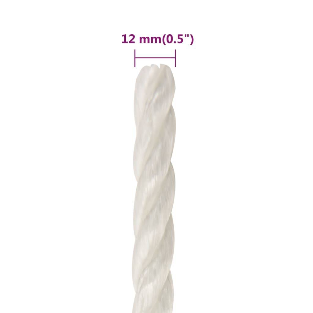 Corde de travail Blanc 12 mm 250 m polypropylène Maison Chic - Image 6