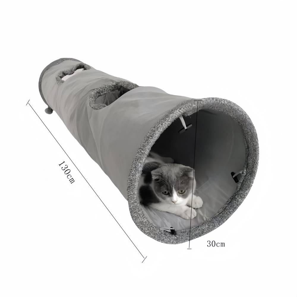IntiMeg - Tunnel pliable en daim pour chat Gris IntiMeg - Image 5