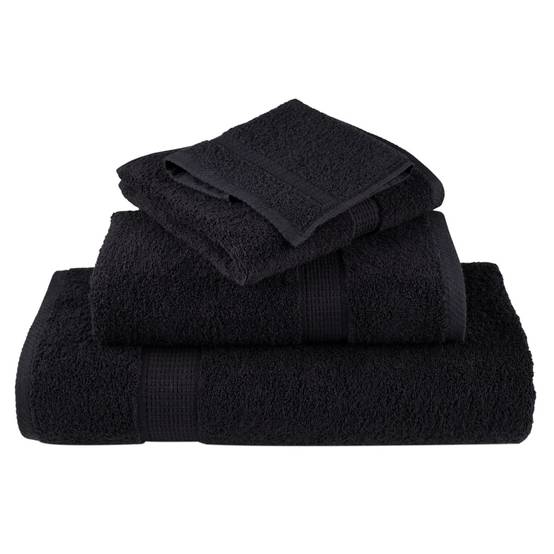 Nappe / serviette coton noir 70 x 140 cm - Prolenta premium p331.0 - Image 4