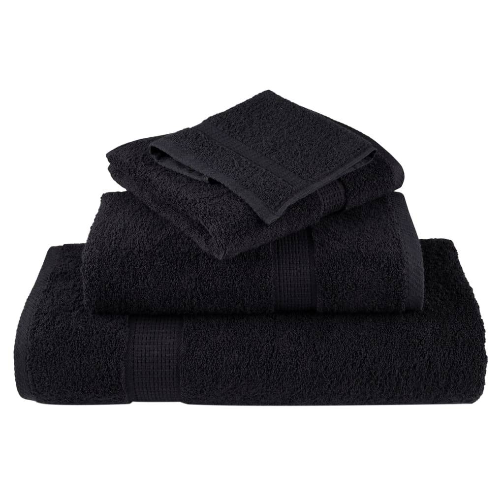 Nappe / serviette coton noir  70 x 140 cm  - Prolenta premium p331.0 - Image 4