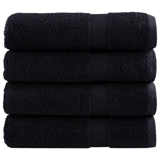 Nappe / serviette coton noir 70 x 140 cm - Prolenta premium p331.0 - Image 2