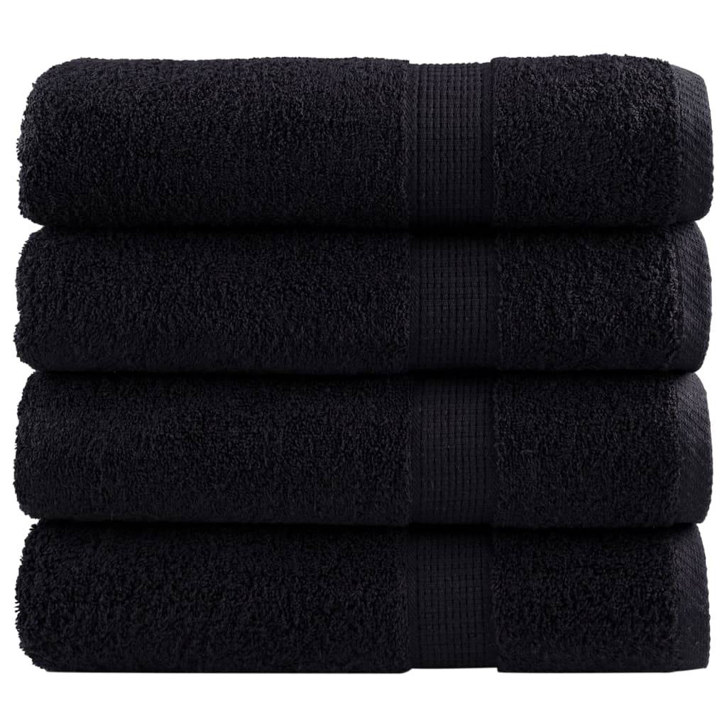 Nappe / serviette coton noir  70 x 140 cm  - Prolenta premium p331.0 - Image 2