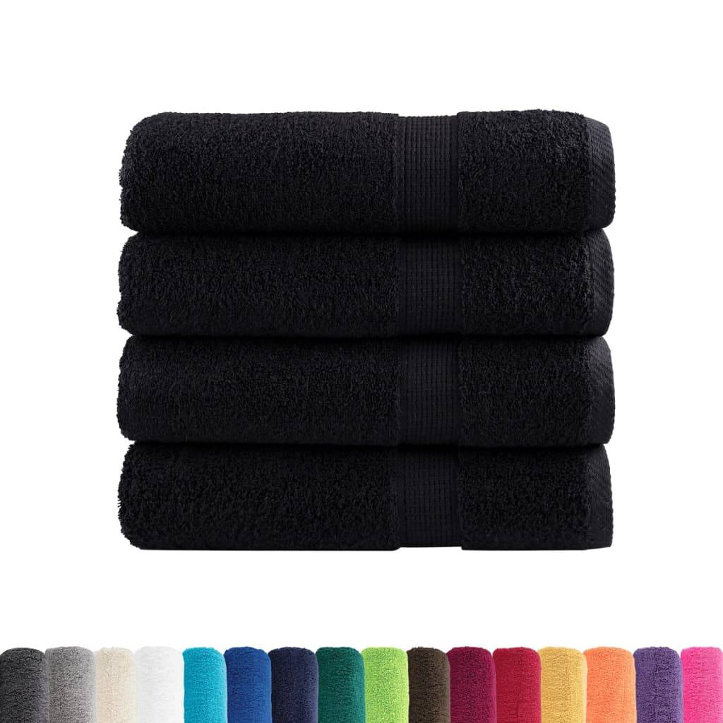 Nappe / serviette coton noir  70 x 140 cm  - Prolenta premium p331.0 - Image 1