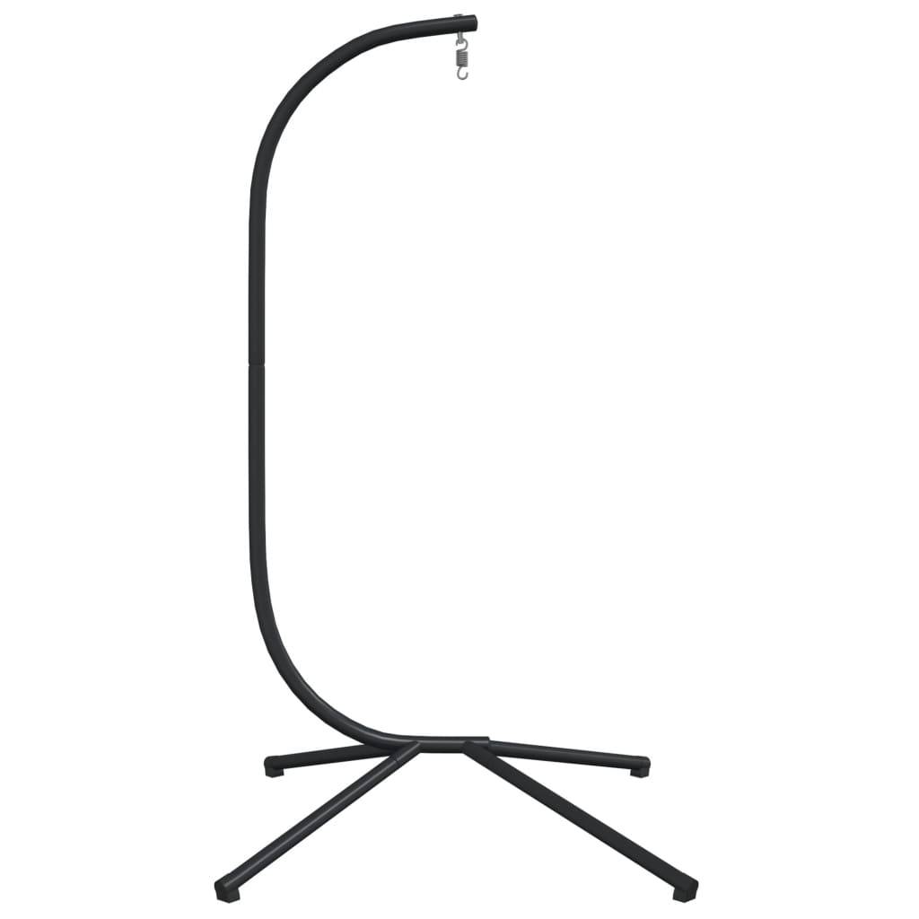 Cadre Porteur pour Fauteuil Œuf Suspendu en Acier Résistant à la Corrosion avec Pied Croisé Universel Noir – ComfortXL Outdoor Living - Image 4