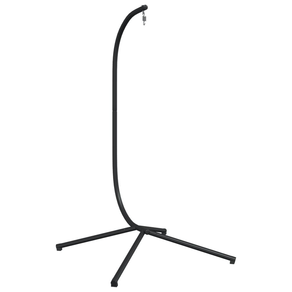 Cadre Porteur pour Fauteuil Œuf Suspendu en Acier Résistant à la Corrosion avec Pied Croisé Universel Noir – ComfortXL Outdoor Living - Image 2
