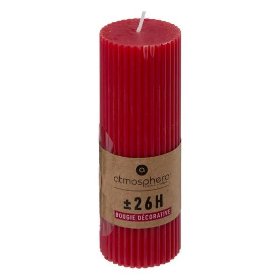 Bougie Déco "Demi" 14cm Rouge - Image 2