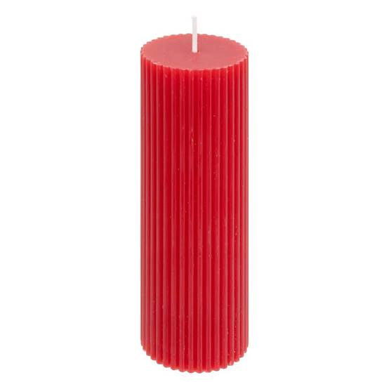 Bougie Déco "Demi" 14cm Rouge - Image 1