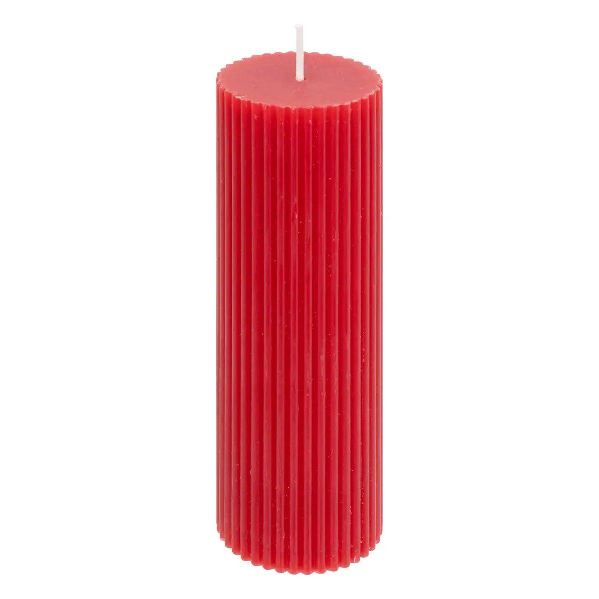Bougie Déco "Demi" 14cm Rouge - Image 1