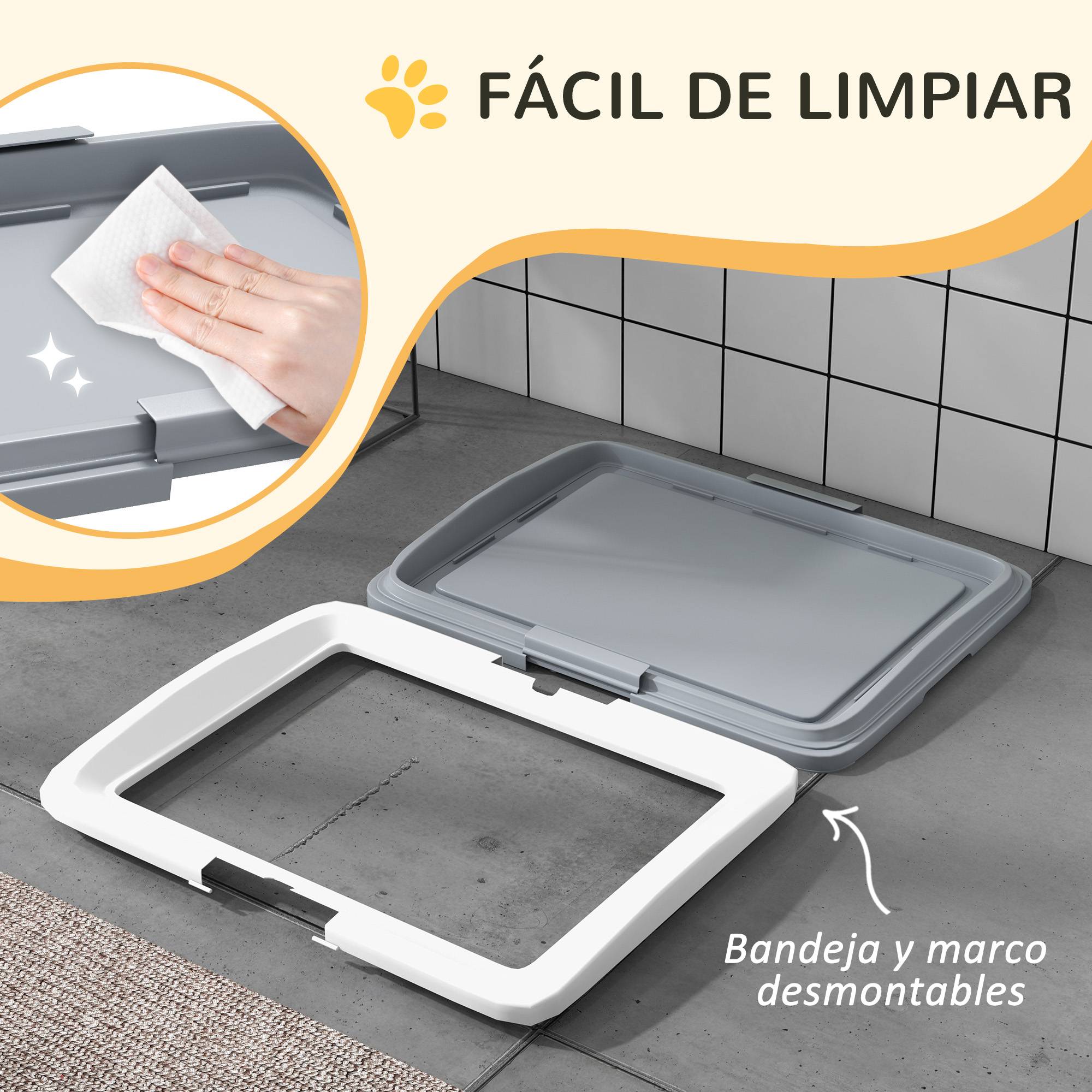 ComfortXL - Toilette pour chien PP gris 63x48,5x6 cm intérieur extérieur antidérapante - ComfortXL Outdoor Living - Image 7