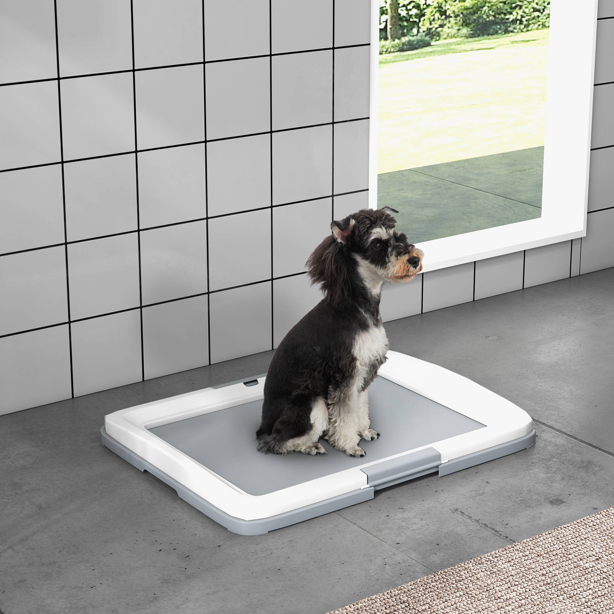 ComfortXL - Toilette pour chien PP gris 63x48,5x6 cm intérieur extérieur antidérapante - ComfortXL Outdoor Living - Image 3