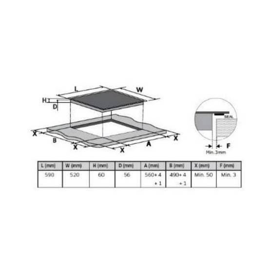 Table de cuisson à induction 60cm 3 feux 7200w noir NZ63R3727BK Samsung - Image 3