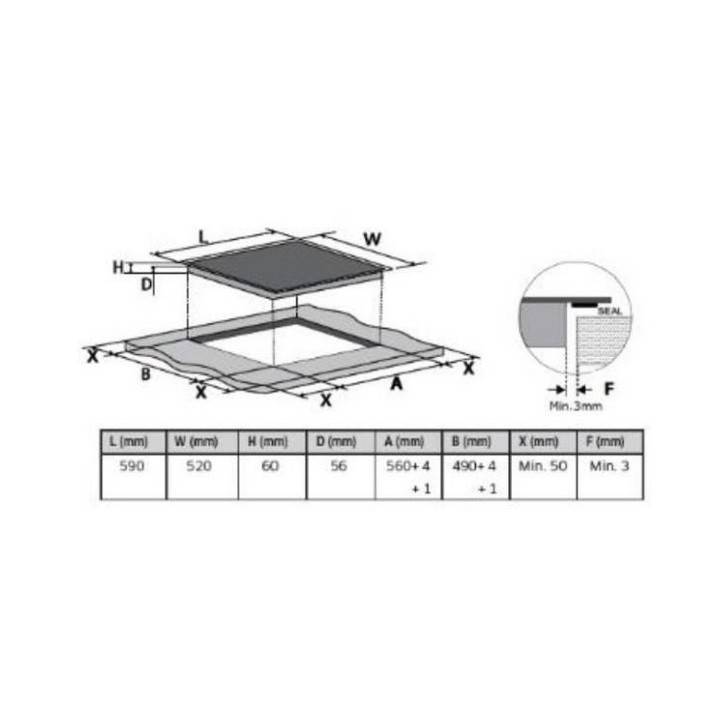 Table de cuisson à induction 60cm 3 feux 7200w noir NZ63R3727BK Samsung - Image 3