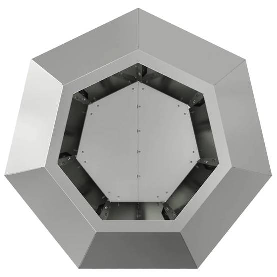 Jardinière rectangulaire design moderne extérieur 50 x 50 x 40 cm entretien facile en acier galvanisé argent - Image 3