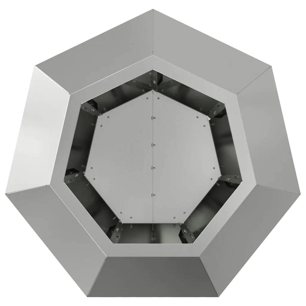 Jardinière rectangulaire design moderne extérieur 50 x 50 x 40 cm entretien facile en acier galvanisé argent - Image 3