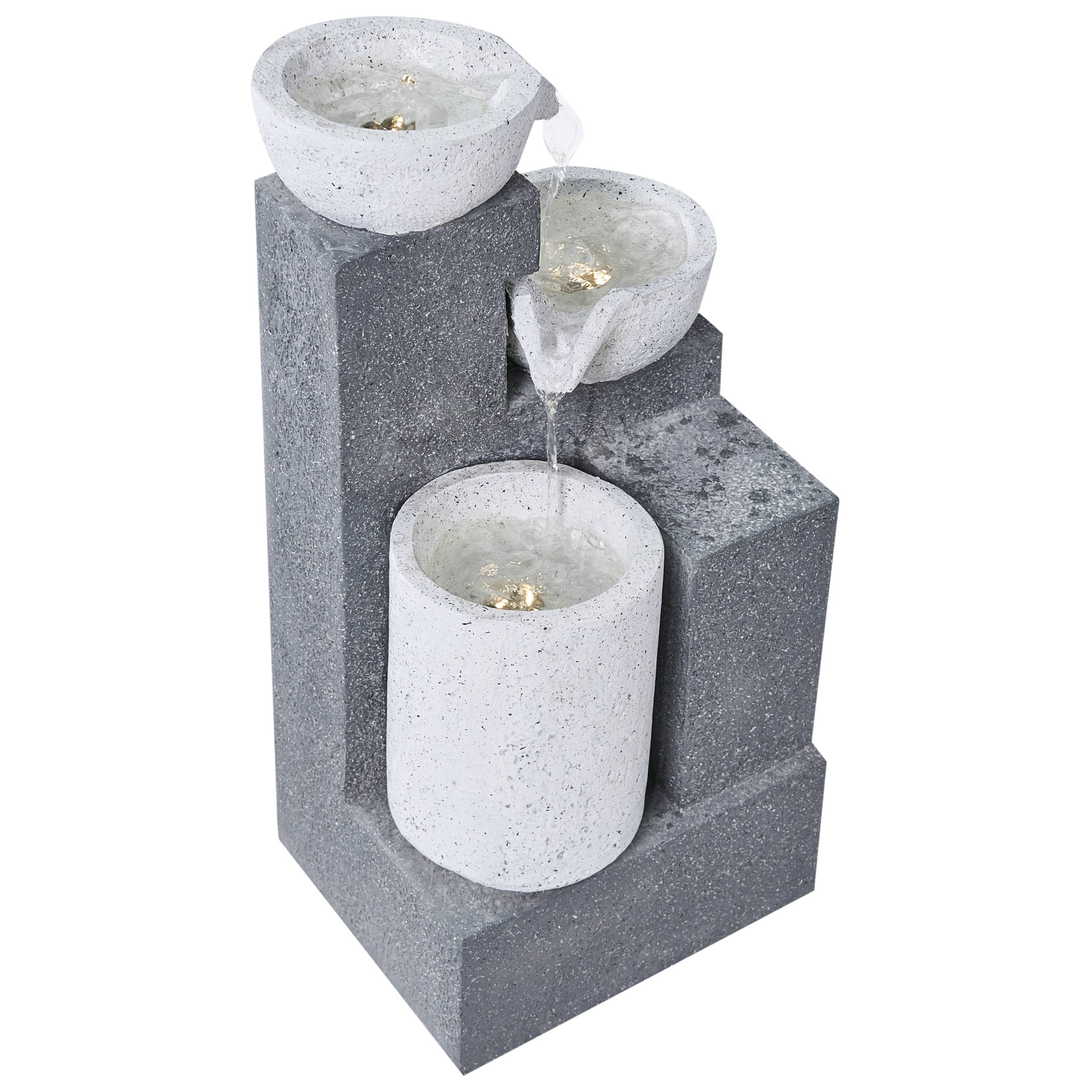 Beliani - Fontaine décorative Résine Gris NAGAMI - Beliani - Image 7