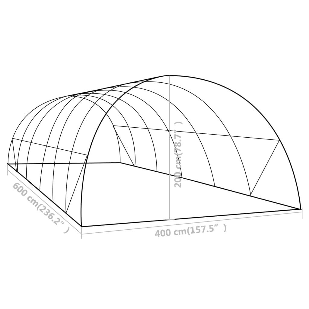 Serre tunnel maraîchère 24m² en acier galvanisé et bâche PE Vert 6x4m – ComfortXL Outdoor Living - Image 10